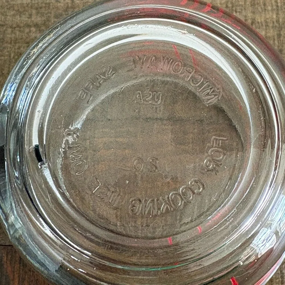 Anchor Hocking Glass Measuring Cup Red Lettering Handle 1 Cup 1/2 Pint Baking